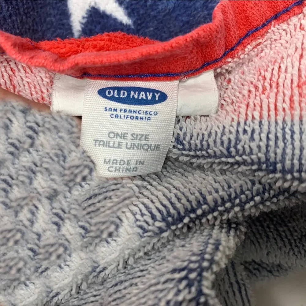 Vintage Y2K Old Navy American Flag Beach Towels Lot of 2 Patriotic USA 56 x 29